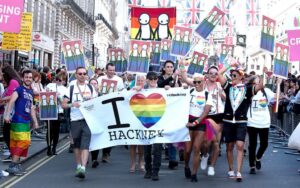 Staff at 2016 Pride in London parade