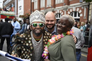 Mayor with Cllr Williams and the Hackney Carnival organiser